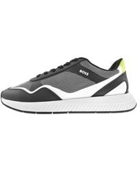 BOSS BUSINESS - Boss Titanium Runner Trainers - Lyst
