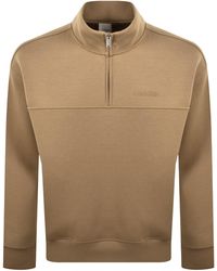 Calvin Klein - Quarter Zip Sweatshirt - Lyst