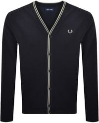 Fred Perry - Texture Knit Cardigan - Lyst