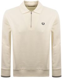 Fred Perry - Collared Sweatshirt - Lyst