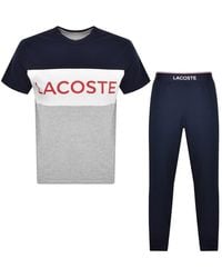 Lacoste - T Shirt And Shorts Pyjama Set - Lyst