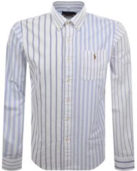 Ralph Lauren - Long Sleeve Stripe Shirt - Lyst