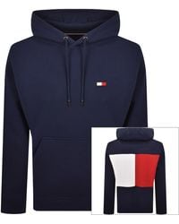 Tommy Hilfiger - Flag Hoodie Carbon - Lyst