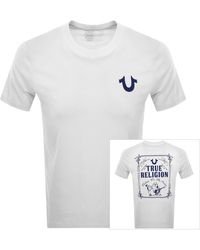 TRUE RELIGION - Rectangular Logo T Shirt - Lyst