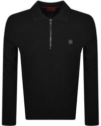 HUGO - Sastone Quarter Zip Jumper - Lyst