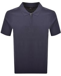 Paul Smith - Regular Fit Zip Polo - Lyst