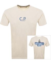 C.P. Company - Cp Company Natural Jersey T Shirt - Lyst