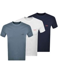 HUGO - 3 Pack Crew Neck T Shirts - Lyst