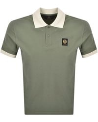 Belstaff - Contrast Collar Polo T Shirt - Lyst