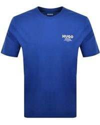 HUGO - Nesptee T Shirt Open - Lyst
