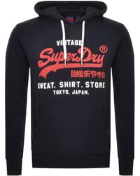 Vintage Sweat Shop Duo Hoodie Navy Blue Vintage Sweat Shop Duo Hoodie Navy Blue