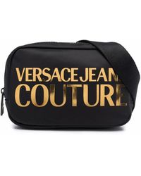 Versace Jeans Couture Metallic Logo Belt Bag - Black