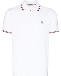 Moncler Cotton Short-sleeve Polo Shirt - White