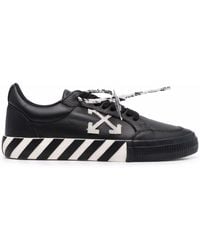 Off-White c/o Virgil Abloh - Off-white Low Vulcanized Leather Sneakers Black - Lyst