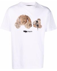 Palm Angels Spray Bear T-shirt - White