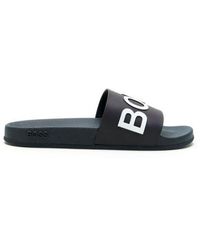 hugo boss sliders white