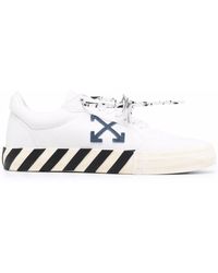 Off-White c/o Virgil Abloh - Off-white Low Vulcanized Sneakers White/blue - Lyst