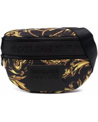 Versace Jeans Couture Baroque Print Belt Bag - Black