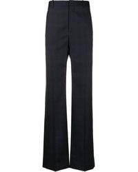 Balenciaga Checked Tailored Trousers Navy - Blue