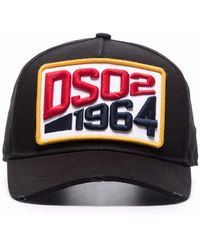 DSquared² Cotton Black Caten Band Cap 