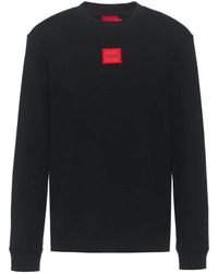 HUGO Dicago Black Tape Logo Sweatshirt 