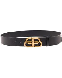 Balenciaga Bb Extra Large Belt Black/gold