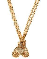 Palm Angels Bear Necklace Gold/gold - Metallic