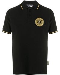 versace polo shirt black