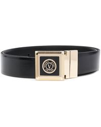 Versace Jeans Couture Leather Belt - Black