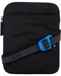 Hugo Boss Black 50416724 Pixel Q Nylon Messenger Pouch Bag 