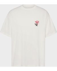 Maison Margiela - Floral Mm Embroidered Cotton T-Shirt - Lyst
