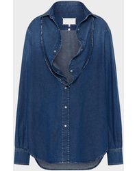 Maison Margiela - Folded Collar Denim Shirt - Lyst