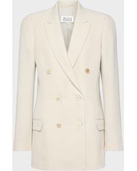 Maison Margiela - Wool Double-Breasted Blazer - Lyst