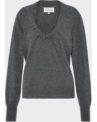 Maison Margiela - Twisted Knit Crewneck Sweater - Lyst