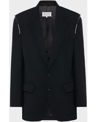 Maison Margiela - Wool Single-Breasted Blazer - Lyst