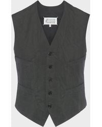 Maison Margiela - Cotton Silk Gilet - Lyst