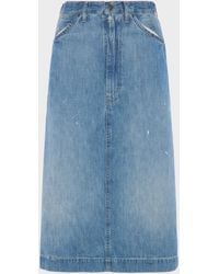 Maison Margiela - Denim Midi Skirt - Lyst