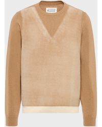 Maison Margiela - Fused Knit Wool Crewneck Sweater - Lyst