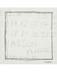 Maison Margiela - Scribbled Numerical Silk Foulard - Lyst