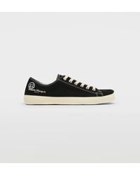 Maison Margiela Tennis en toile à bout fendu Tabi - Noir