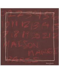 Maison Margiela - Scribbled Numerical Silk Foulard - Lyst