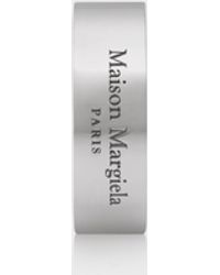 Maison Margiela - Anello Largo Con Logo - Lyst