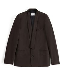 Maison Margiela - Minimal Collar Wool Blazer - Lyst