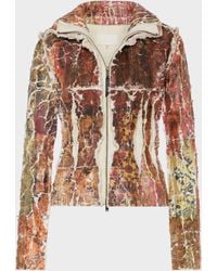 Maison Margiela - Fragmented Floral Zip-Up Jacket - Lyst