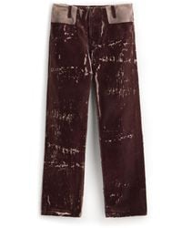 Maison Margiela - Flocked Denim Trousers - Lyst