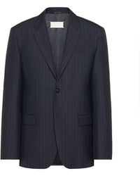 Maison Margiela - Pinstripe Wool Blazer - Lyst