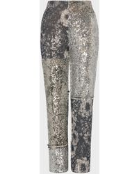 Maison Margiela - Floral Sequin Patchwork Trousers - Lyst