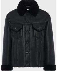 Maison Margiela - Waxed Shearling Jacket - Lyst