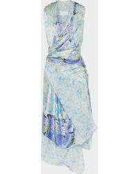 Maison Margiela - Floral Drape Wrap Dress - Lyst