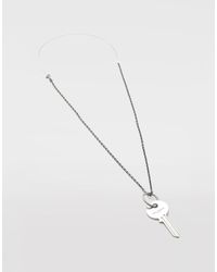 Maison Margiela Silberhalskette mit Schlüsselanhänger - Mettallic